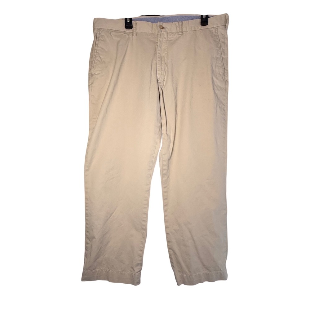 Polo Ralph Lauren Mens 38x29 Tan Khaki Stretch Classic Fit Chino Pants Hemmed